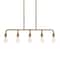 Hello Honey® Robert Stevenson Lighting Benson Exposed Bulb Metal 5-Light Linear Chandelier
